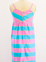 Jean Varon Pink and Blue Striped Dress Dress arcadeshops.com