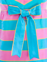Jean Varon Pink and Blue Striped Dress Dress arcadeshops.com