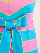 Jean Varon Pink and Blue Striped Dress Dress arcadeshops.com