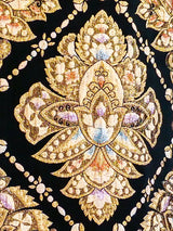 Metallic Brocade Maxi Skirt Skirt arcadeshops.com