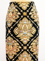 Metallic Brocade Maxi Skirt Skirt arcadeshops.com