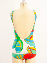 Hermes Nautical Print Bathing Suit Suit arcadeshops.com