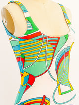 Hermes Nautical Print Bathing Suit Suit arcadeshops.com