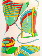 Hermes Nautical Print Bathing Suit Suit arcadeshops.com