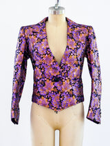 Yves Saint Laurent Metallic Brocade Jacket Top arcadeshops.com