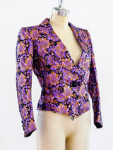 Yves Saint Laurent Metallic Brocade Jacket Top arcadeshops.com