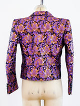 Yves Saint Laurent Metallic Brocade Jacket Top arcadeshops.com
