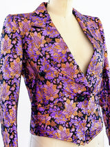 Yves Saint Laurent Metallic Brocade Jacket Top arcadeshops.com