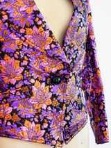 Yves Saint Laurent Metallic Brocade Jacket Top arcadeshops.com