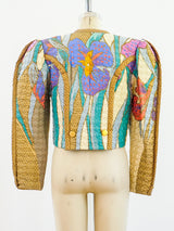 Jeanne Marc Quilted Floral Jacket Top arcadeshops.com