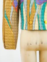 Jeanne Marc Quilted Floral Jacket Top arcadeshops.com