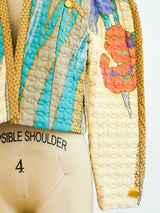 Jeanne Marc Quilted Floral Jacket Top arcadeshops.com