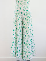 1930's Leaf Print Playsuit Jumpsuit arcadeshops.com