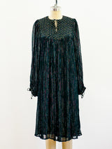 Rainbow Lurex Stripe Gauze Indian Dress Dress arcadeshops.com