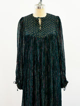 Rainbow Lurex Stripe Gauze Indian Dress Dress arcadeshops.com