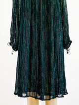 Rainbow Lurex Stripe Gauze Indian Dress Dress arcadeshops.com