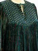 Rainbow Lurex Stripe Gauze Indian Dress Dress arcadeshops.com
