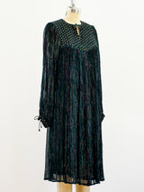 Rainbow Lurex Stripe Gauze Indian Dress Dress arcadeshops.com