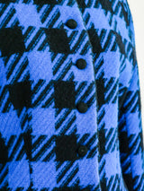 Genny Blue Houndstooth Cropped Jacket Jacket arcadeshops.com