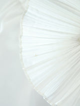 White Pleated Ruffle Top Top arcadeshops.com