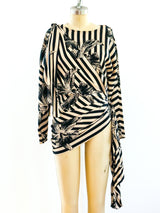 Striped Orchid Print Top Top arcadeshops.com