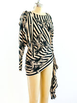 Striped Orchid Print Top Top arcadeshops.com