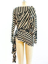 Striped Orchid Print Top Top arcadeshops.com