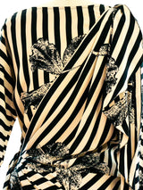 Striped Orchid Print Top Top arcadeshops.com