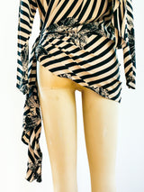 Striped Orchid Print Top Top arcadeshops.com