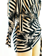 Striped Orchid Print Top Top arcadeshops.com