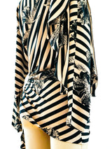 Striped Orchid Print Top Top arcadeshops.com