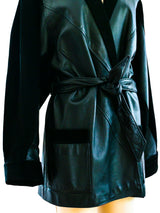 Suede and Leather Belted Coat Jacket arcadeshops.com