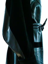 Suede and Leather Belted Coat Jacket arcadeshops.com
