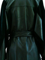 Suede and Leather Belted Coat Jacket arcadeshops.com