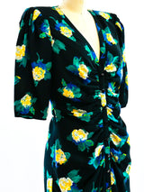 Ungaro Floral Ruched Dress Dress arcadeshops.com