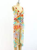 John Galliano Floral Chiffon Dress Dress arcadeshops.com