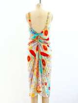 John Galliano Floral Chiffon Dress Dress arcadeshops.com