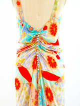 John Galliano Floral Chiffon Dress Dress arcadeshops.com