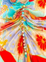 John Galliano Floral Chiffon Dress Dress arcadeshops.com