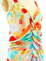 John Galliano Floral Chiffon Dress Dress arcadeshops.com