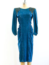 Embellished Denim Dress Dress arcadeshops.com
