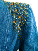 Embellished Denim Dress Dress arcadeshops.com