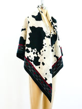 Anne Klein Cow Print Skirt and Shawl Suit arcadeshops.com