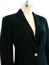 Celine Black Pinstripe Suit Suit arcadeshops.com
