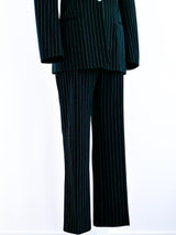 Celine Black Pinstripe Suit Suit arcadeshops.com