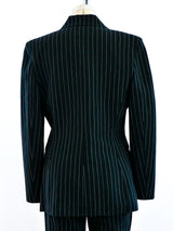 Celine Black Pinstripe Suit Suit arcadeshops.com