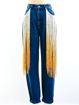 Fringed Lee Jeans Pants arcadeshops.com