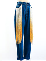 Fringed Lee Jeans Pants arcadeshops.com
