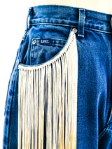 Fringed Lee Jeans Pants arcadeshops.com