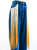 Fringed Lee Jeans Pants arcadeshops.com